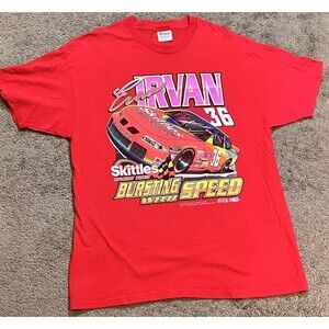 Vintage Nascar 1998 Ernie Irvan Skittles Adult XL Mens Red MB2 Motorsports